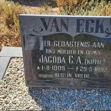 ECK Jacoba C.A., van 1909-1992