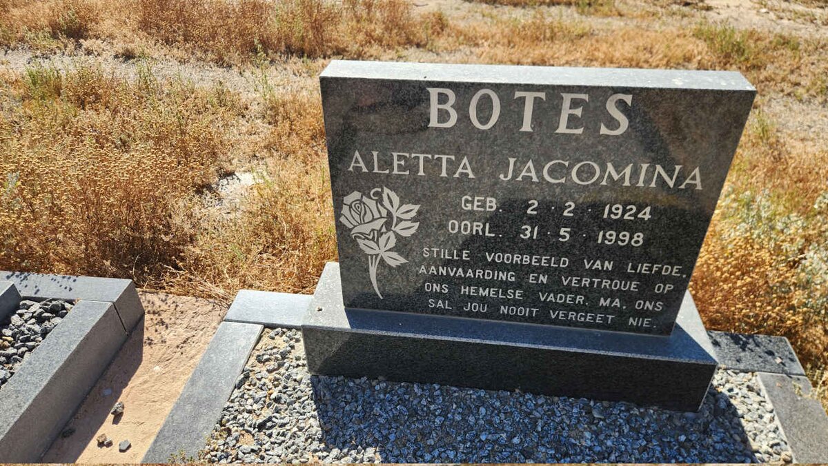 BOTES Aletta Jacomina 1924-1998