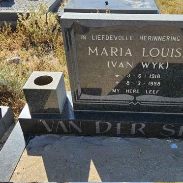 SPUY Maria Louisa, van der nee VAN WYK 1918-1998
