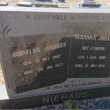 NIEHAUS Cornelius Jacobus 1902-1977 & Susanna Johanna EYBERS 1906-1974
