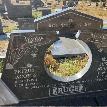 KRUGER Petrus Jacobus 1911-1984 & Susara Johanna 1919-1984