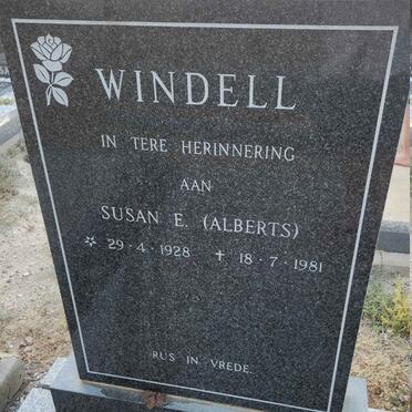 WINDELL Susan E. nee ALBERTS 1928-1981