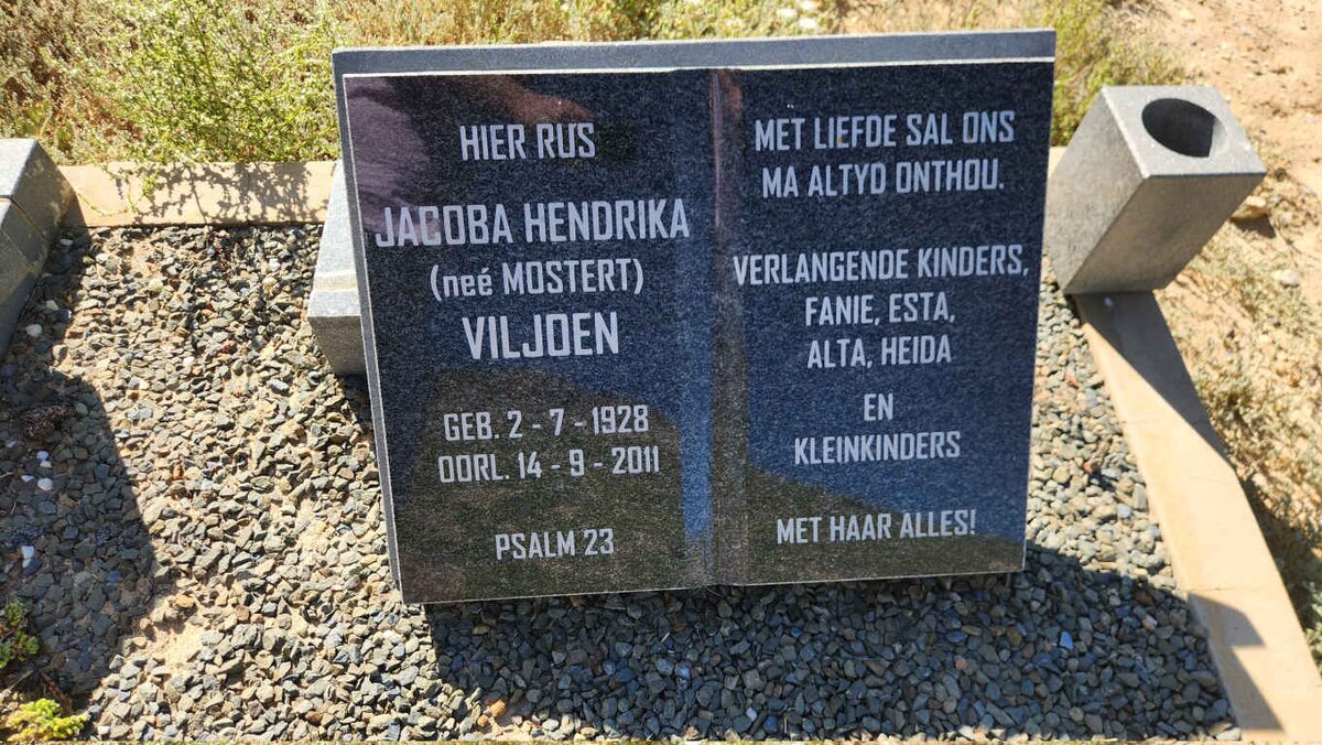 VILJOEN Jacoba Hendrika nee MOSTERT 1928-2011