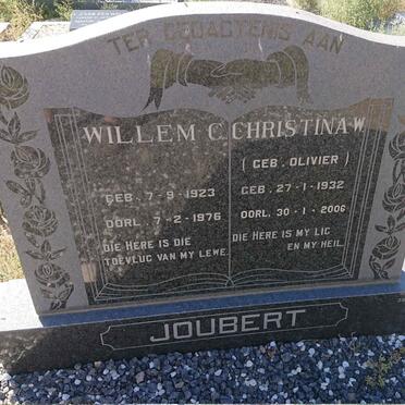 JOUBERT Willem C. 1923-1976  & Christina W. OLIVIER 1932-2006