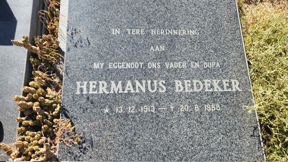 BEDEKER Hermanus 1913-1988