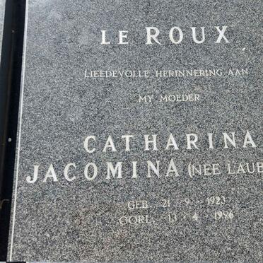 ROUX Catharina Jacomina, le nee LAUBSCHER 1923-1996