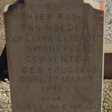 SWANEPOEL Corelina Elizabeth nee VENTER 1860-1941