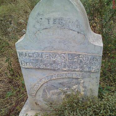 ROUX Magdalena G., le 1896-1912