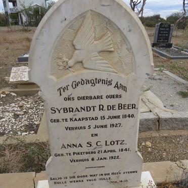 BEER Sybrandt R., de 1840-1927 &amp; Anna S.C. LOTZ 1841-1922