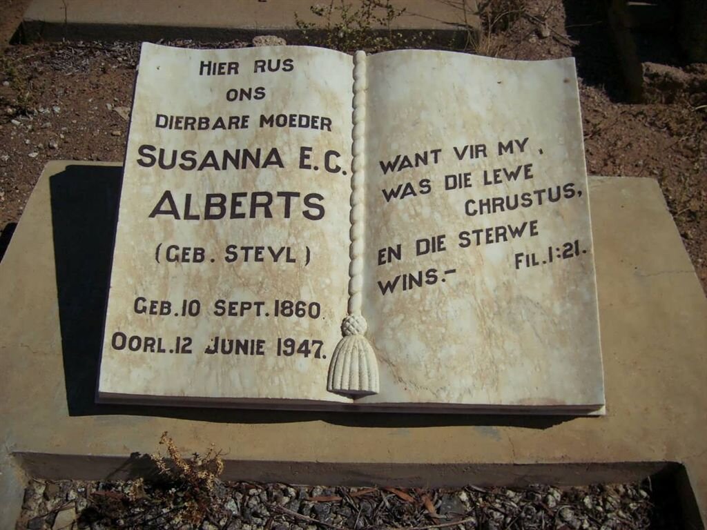 ALBERTS Susanna E.C. nee STEYL 1860-1947