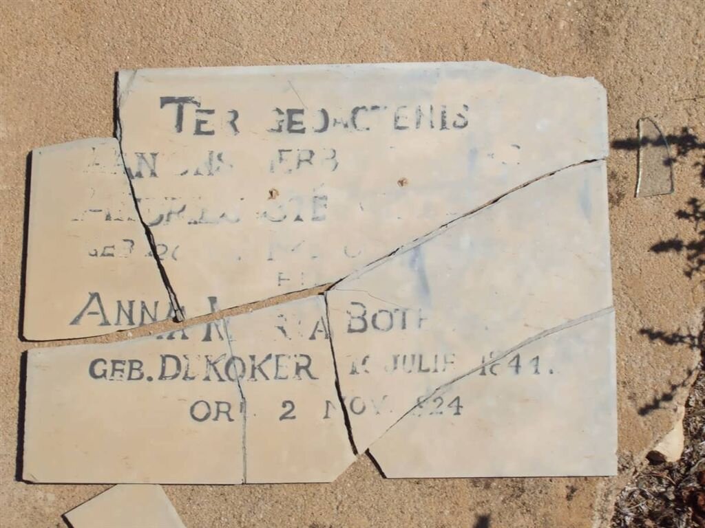 BOTES Andries S. &amp; Anna Maria DE KOKER 1844-1924