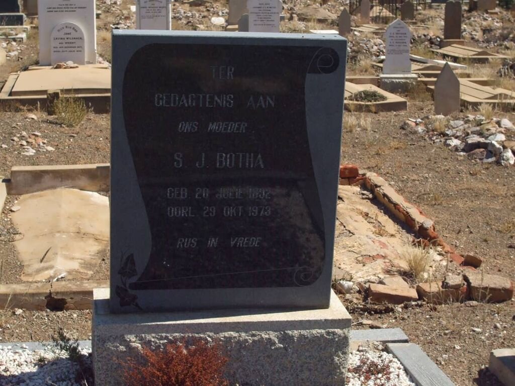 BOTHA S.J. 1892-1973