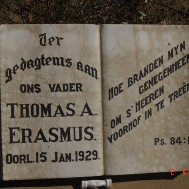 ERASMUS Thomas A. -1929
