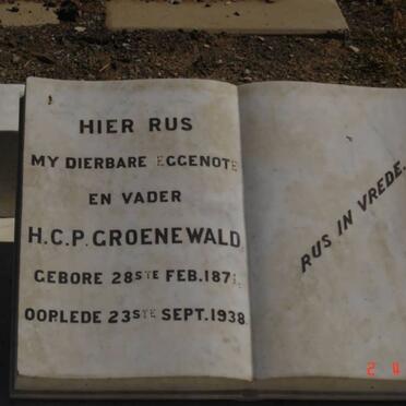 GROENEWALD H.C.P. 1871-1938