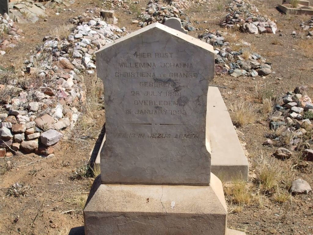 GRANGE Willemina Johanna Christiena, le 1898-1903