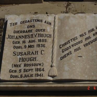 HOUGH Johannes H.V. 1855-1936 &amp; Susarah C. ROSSOUW 1864-1941