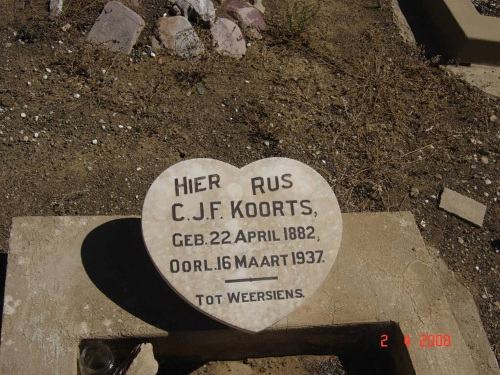 KOORTS C.J.F. 1882-1937