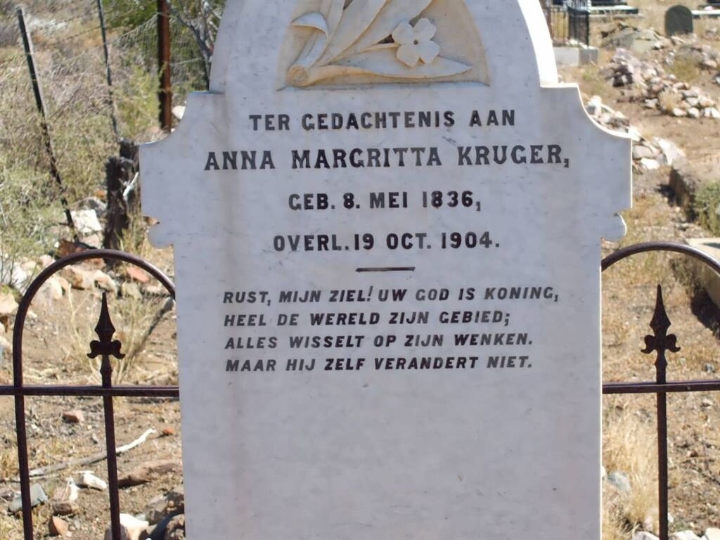 KRUGER Anna Margritha 1836-1904