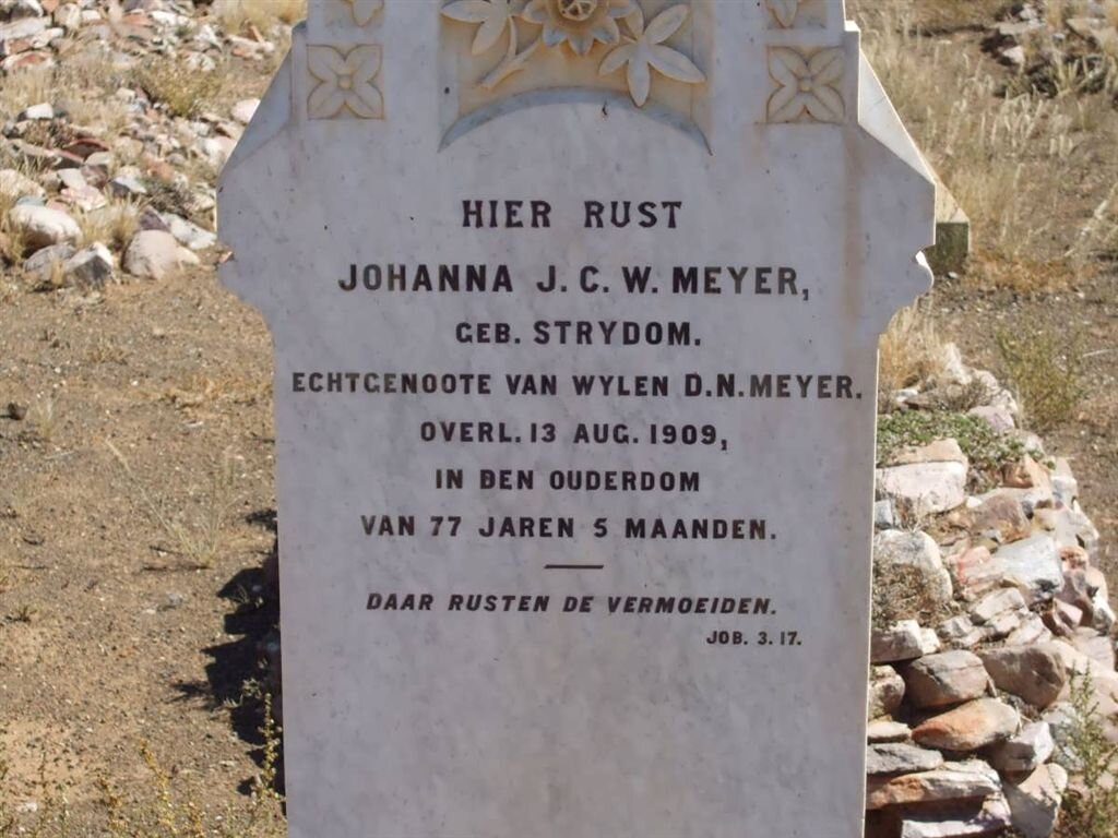 MEYER Johanna J.C.W. nee STRYDOM -1909