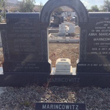 MARINCOWITZ Gert Jan Oosthuizen 1875-1932 &amp; Anna Margaretha OOSTHUIZEN 1879-1973