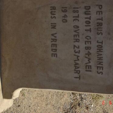 TOIT Petrus Johannes, du 1876-1940