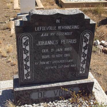 VRIES Johannes Petrus, de 1883-1918