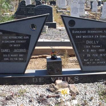 VRIES Daniel Jacobus, de 1887-1963 &amp; Dolly THERON 1900-1972
