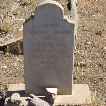 WESTHUIZEN Susanna Johanna Maria, v.d. 1880-1910