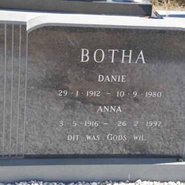 BOTHA Danie 1912-1980 &amp; Anna 1916-1997