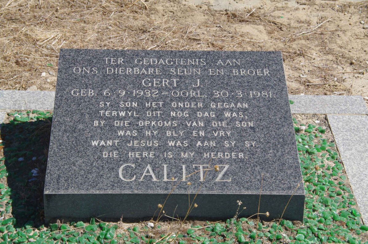 CALITZ Gert J. 1932-1981