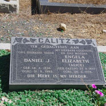 CALITZ Daniel J. 1896-1982 &amp; Engela Elizabeth 1897-1978