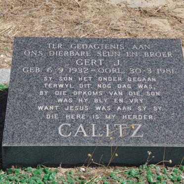 CALITZ Gert J. 1932-1981