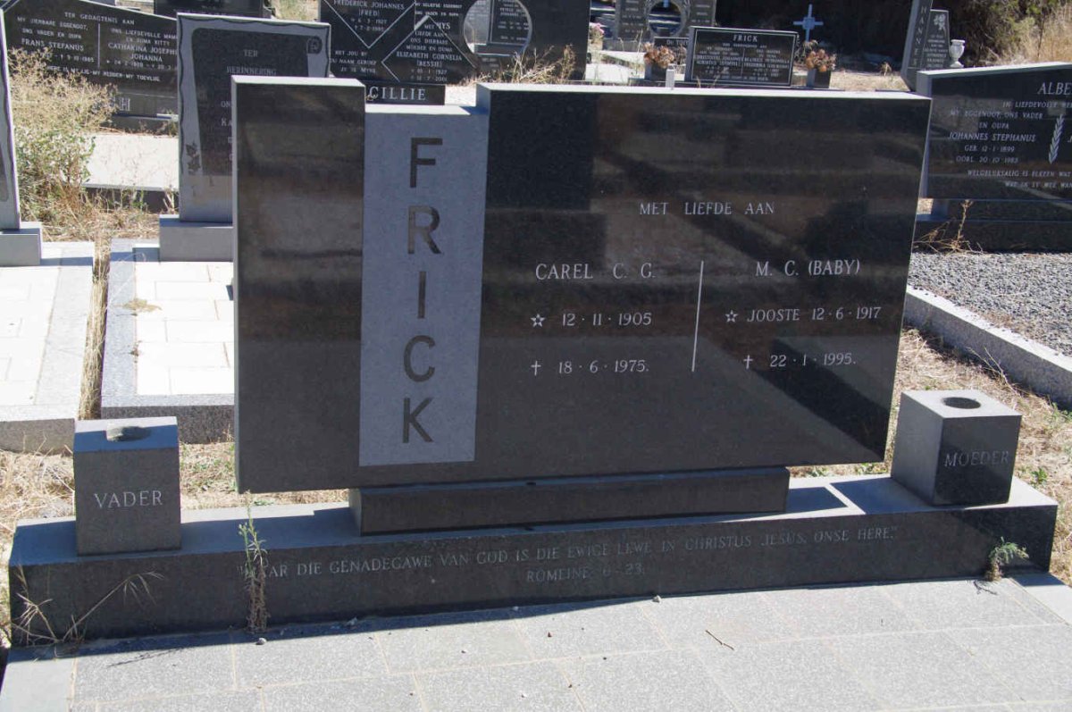 FRICK Carel C.G. 1905-1975 &amp; M.C. JOOSTE 1917-1995