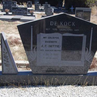 KOCK A.F., de nee van der MERWE 1935-1972