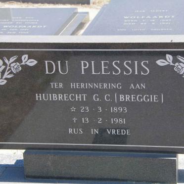 PLESSIS Huibrecht G.C., du 1893-1981