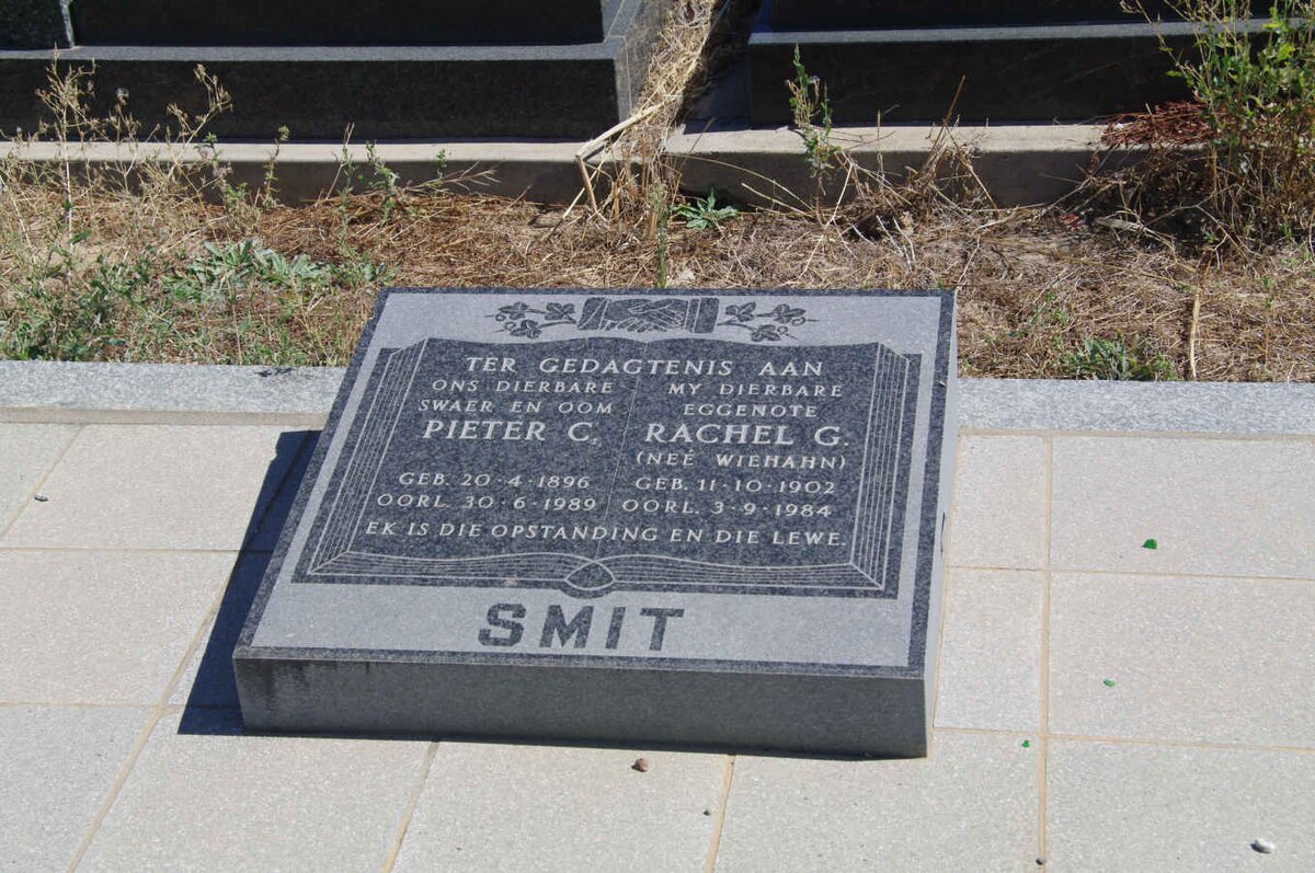 SMIT Pieter C. 1896-1989 &amp; Rachel G. WIEHAHN 1902-1984