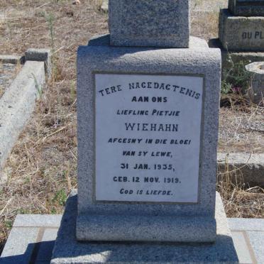 WIEHAHN Pietjie 1919-1935