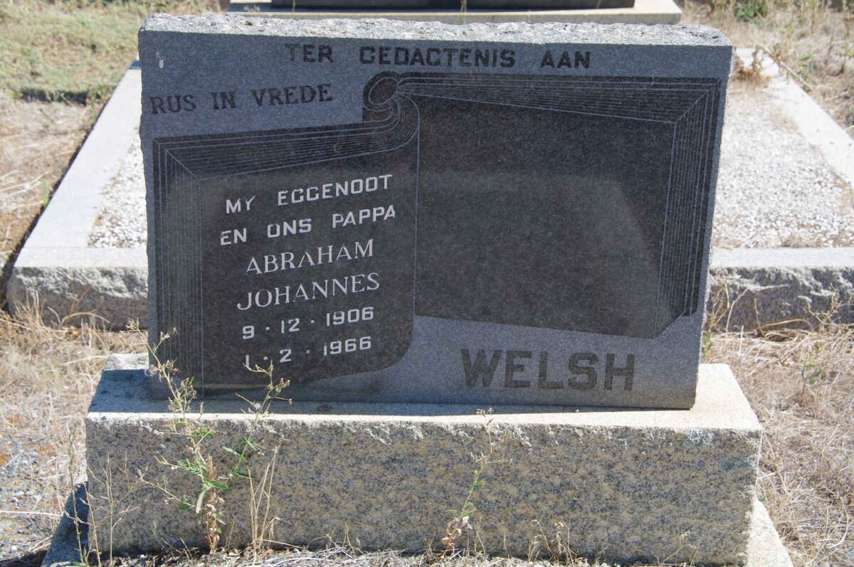 WELSH Abraham Johannes 1906-1966