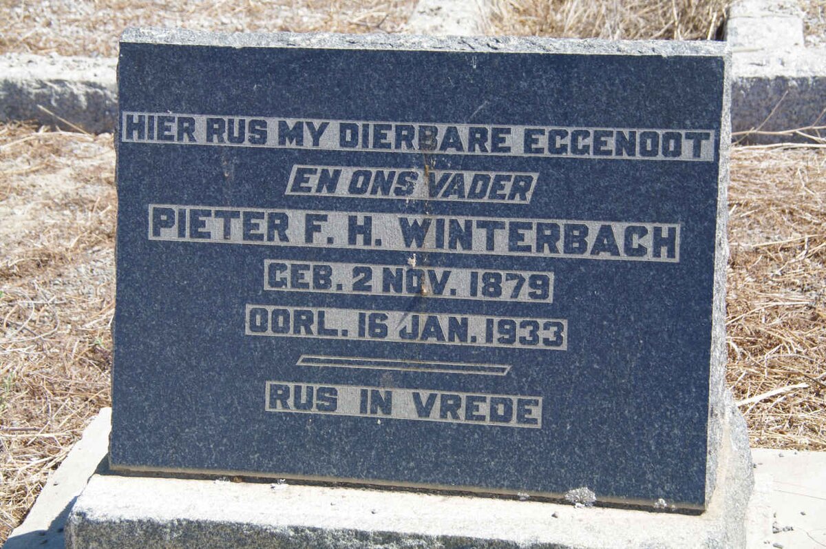 WINTERBACH Pieter F.H. 1879-1933