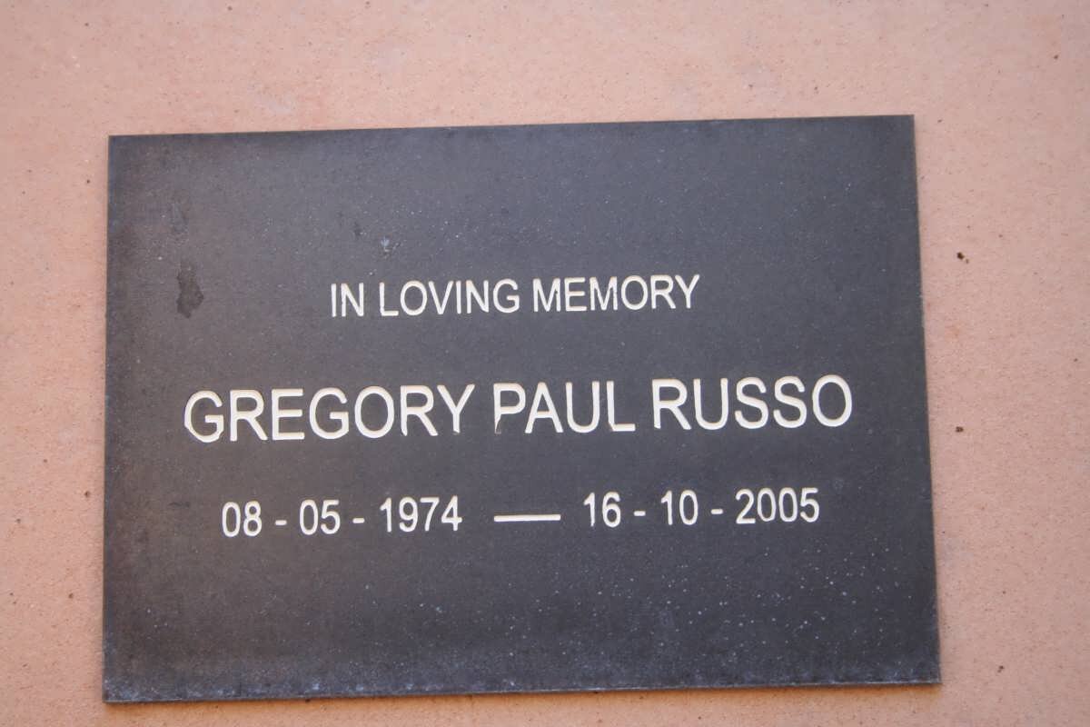 RUSSO Gregory Paul 1974-2005