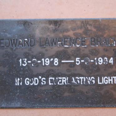 BRACHER Edward Lawrence 1918-1994