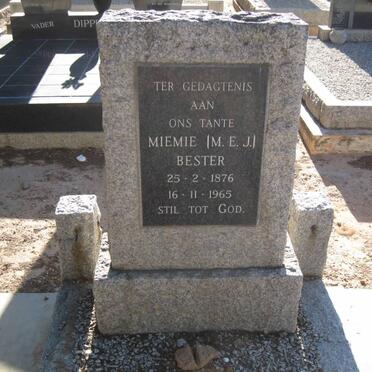 BESTER M.E.J. 1876-1965