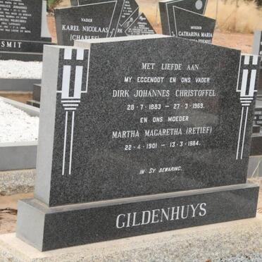 GILDENHUYS Dirk Johannes Christoffel 1883-1969 &amp; Martha Margaretha RETIEF 1901-1984