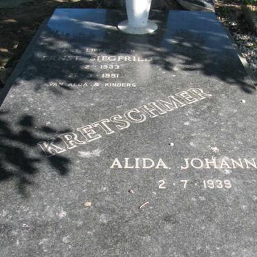 KRETSCHMER Ernst Siegfried 1933-1991 &amp; Alida Johanna 1939-