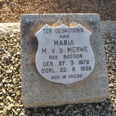 MERWE Maria M., v.d. nee BASSON 1872-1938