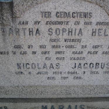 MARAIS Nicolaas Jacobus 1879-1970 &amp; Martha Sophia Helena VISSER 1882-1950