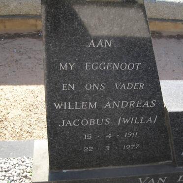 MERWE Willem Andreas Jacobus, van der 1911-1977 &amp; Ellie Sophia CARSTENS 1913-1989