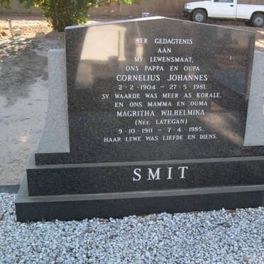 SMIT Cornelius Johannes 1904-1981 &amp; Magritha Wilhelmina LATEGAN 1911-1985