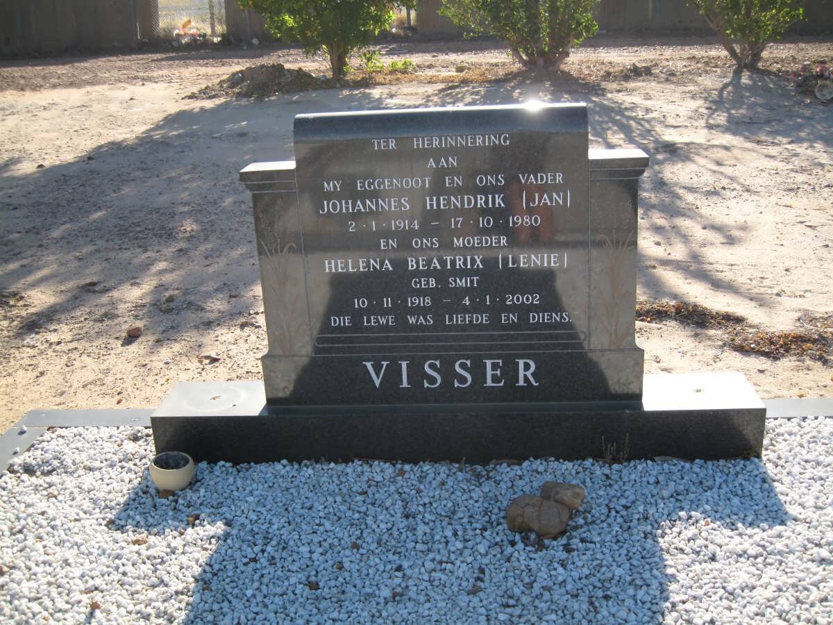 VISSER Johannes Hendrik 1914-1980 &amp; Helena Beatrix SMIT 1918-2002