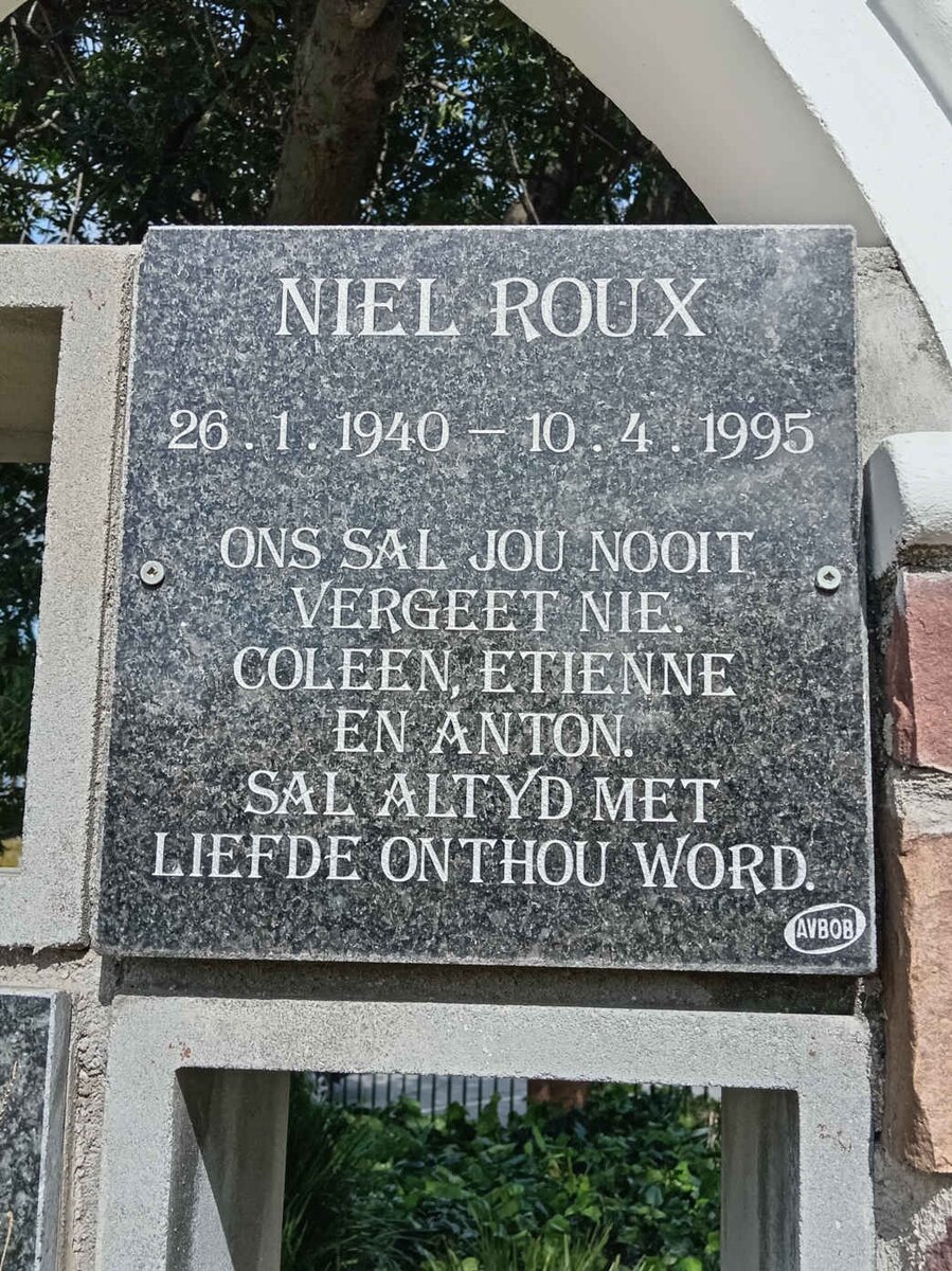 ROUX Niel 1940-1995